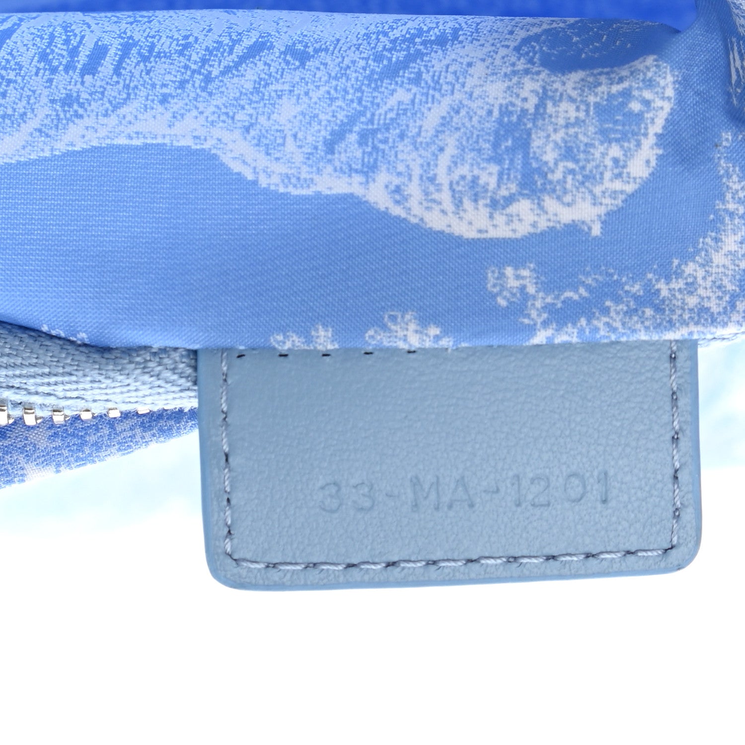 Christian Dior Canvas Embroidered Toile De Jouy Diortravel Zipped Pouch Cornflower Blue 7 of 7