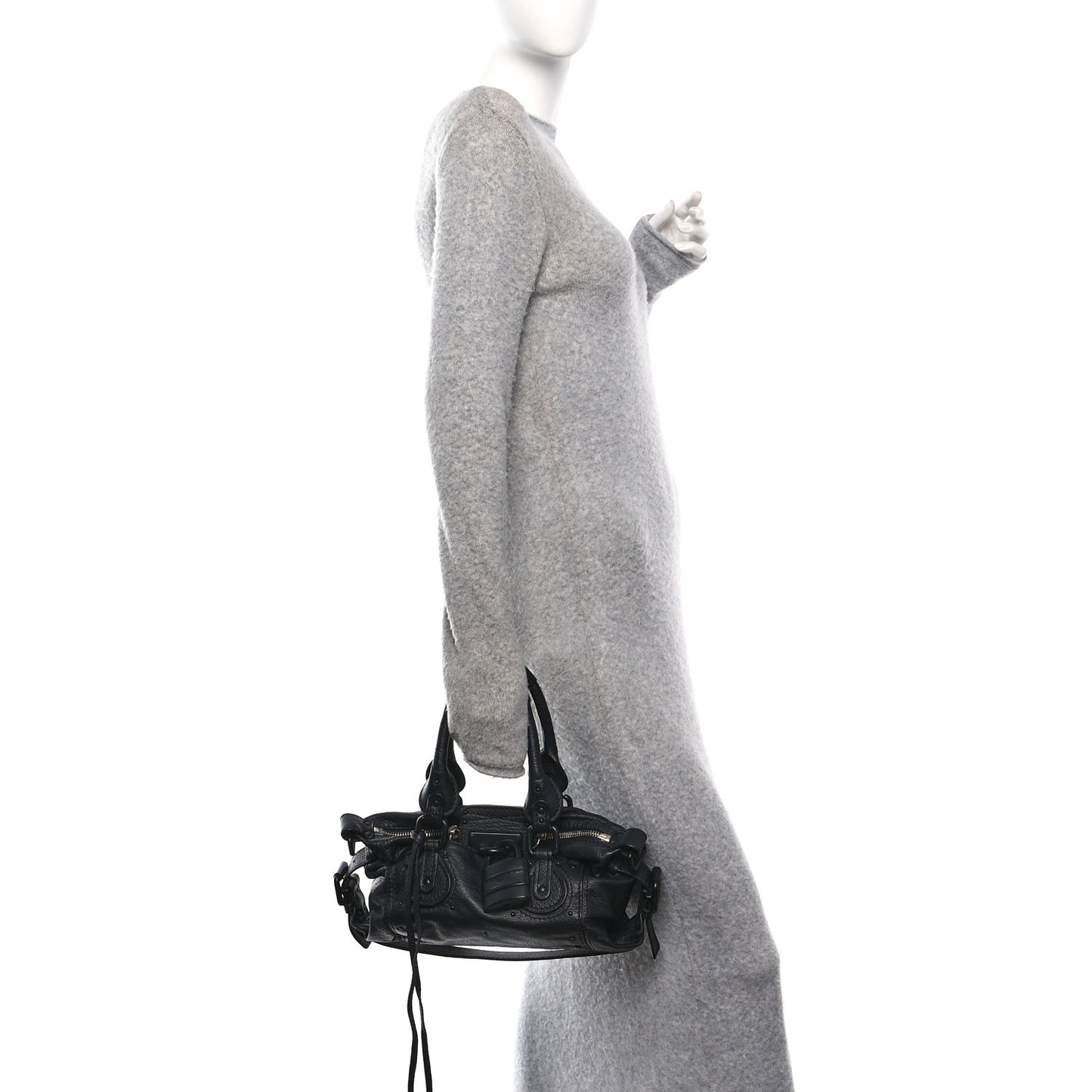 Calfskin Small Paddington Satchel So Black