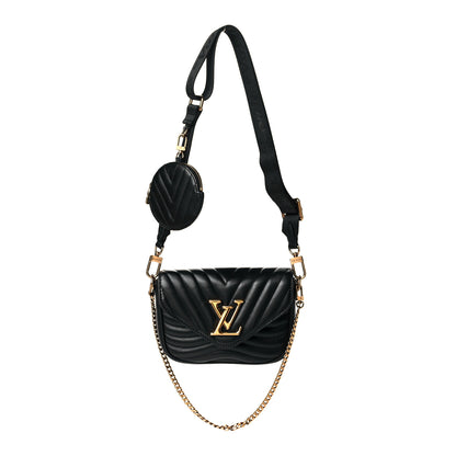 Louis Vuitton Calfskin New Wave Multi Pochette Black 1 of 9
