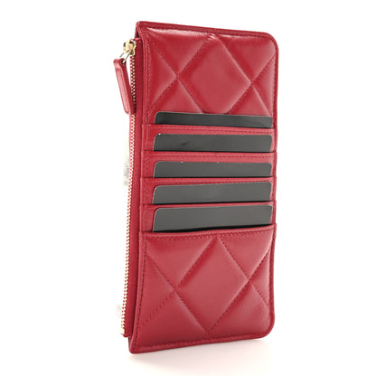 Chanel Shiny Goatskin Quilted Chanel 19 Phone and Card Holder Red 3 of 7