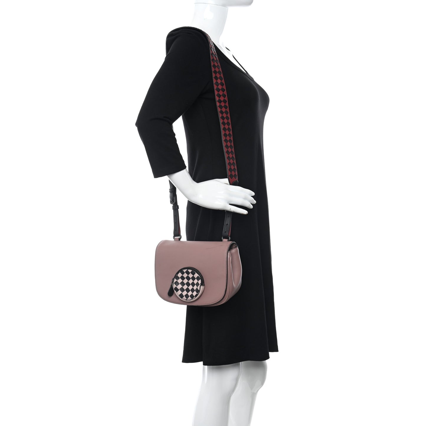 Nappa Intrecciato Luna Crossbody Pouch Multicolor