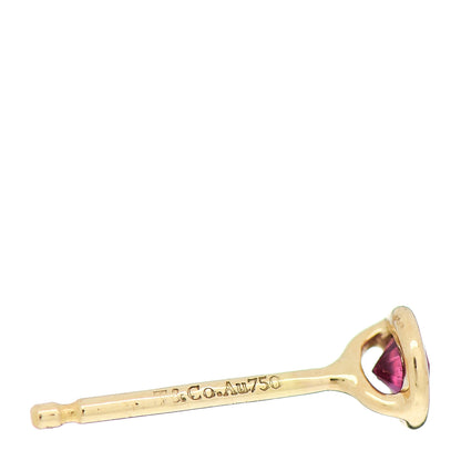 Tiffany 18K Yellow Gold Ruby .22ctw Elsa Peretti Color By The Yard Earrings 4 of 5