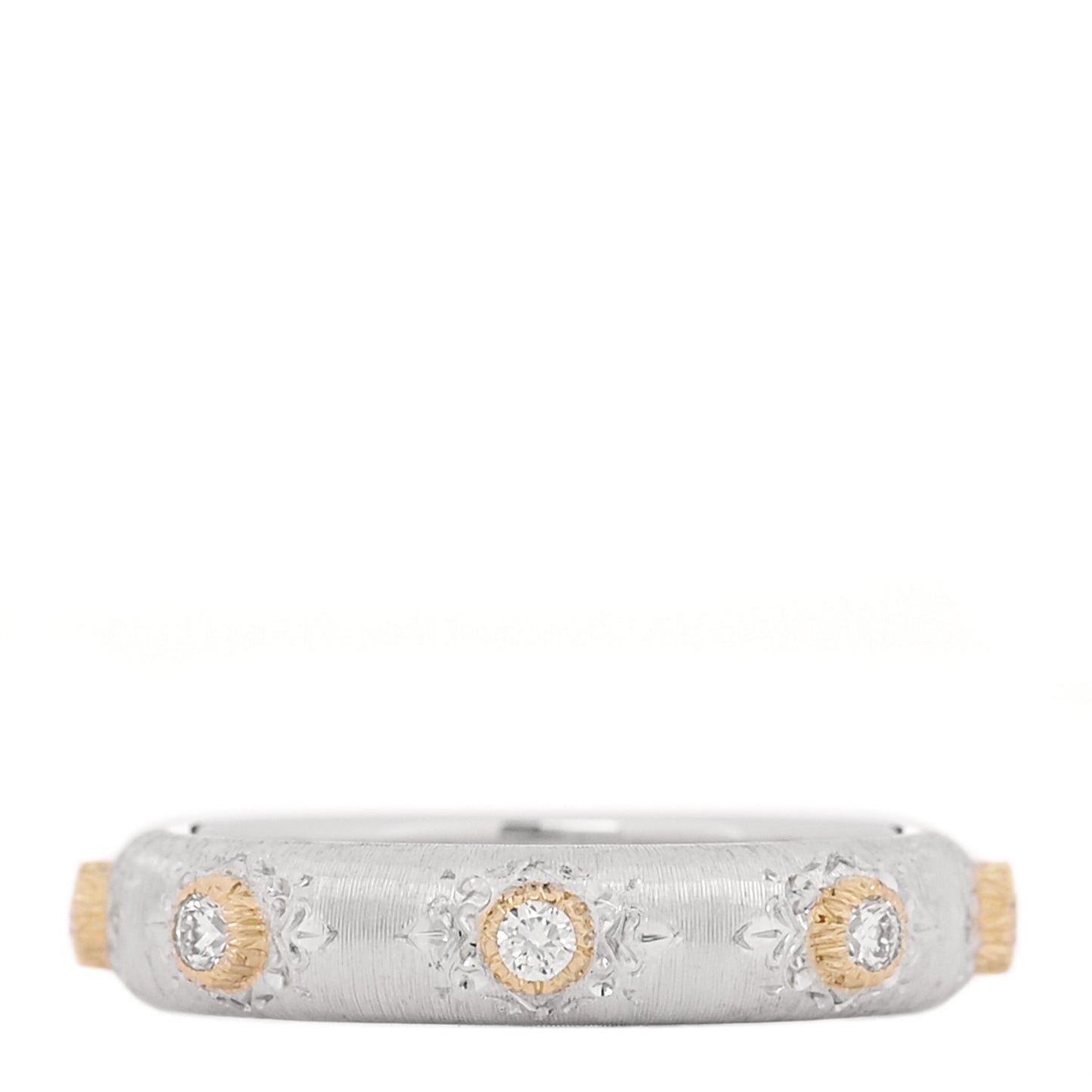 18K White Yellow Gold Diamond Macri Positano Eternelle Ring 51 5.75