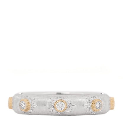 Buccellati 18K White Yellow Gold Diamond Macri Positano Eternelle Ring 51 5.75 1 of 5