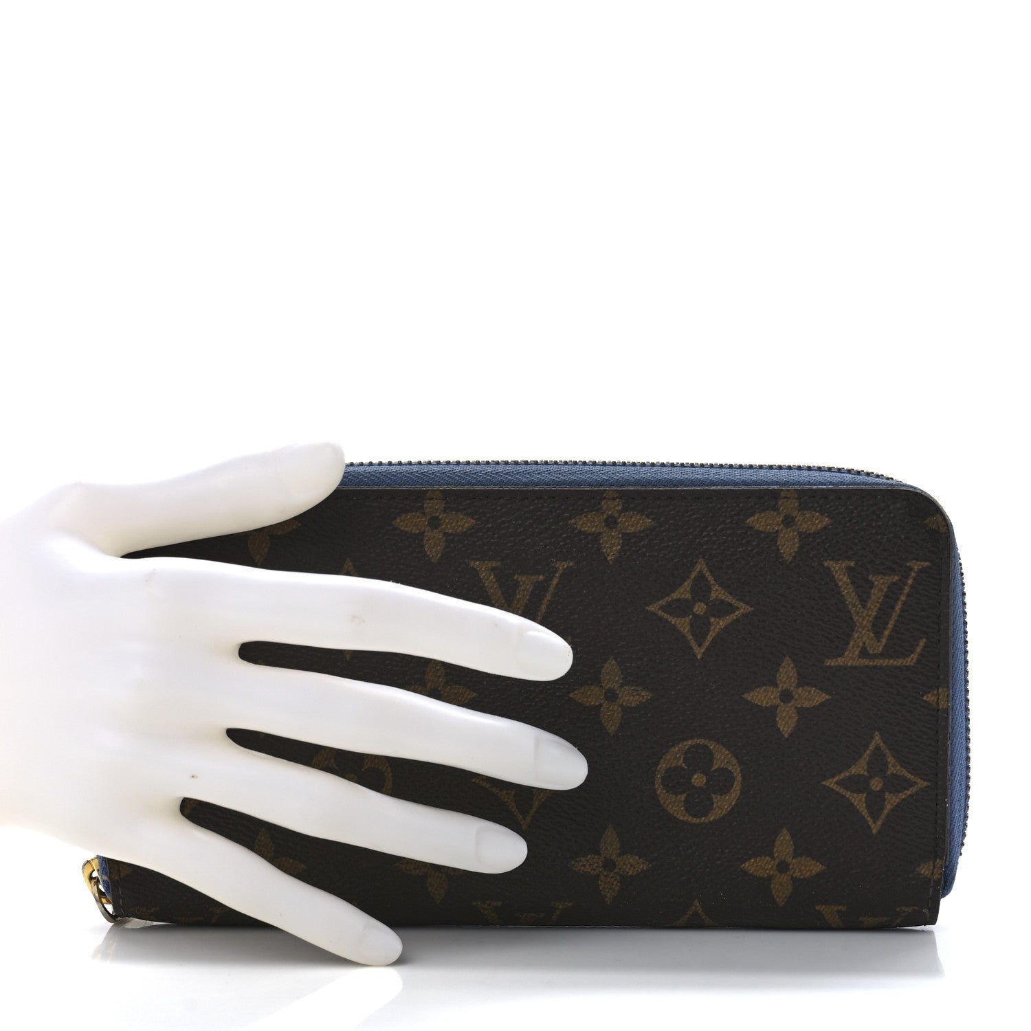 Louis Vuitton Monogram Zippy Wallet Blue Jean 2 of 12
