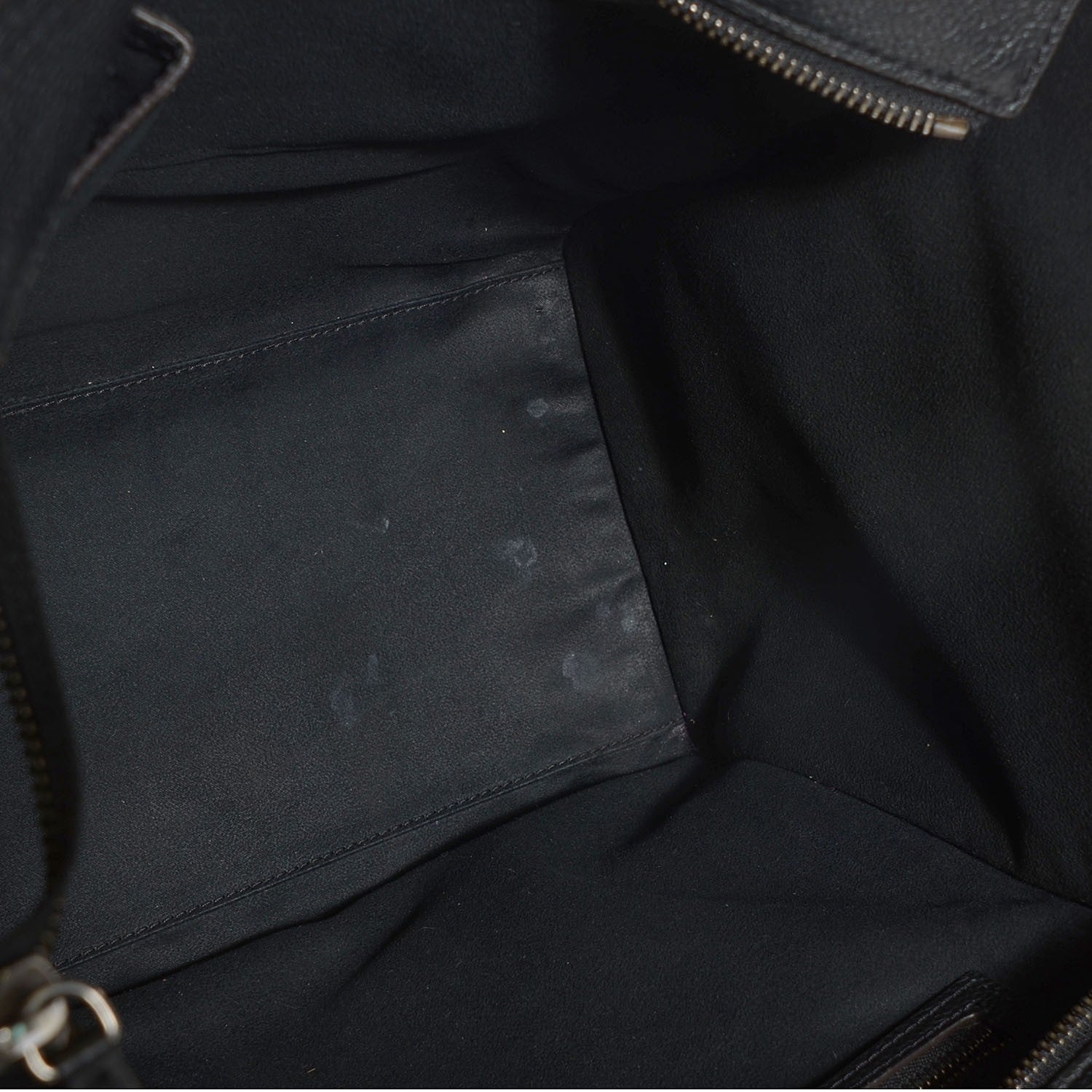 Celine Drummed Calfskin Mini Luggage Black 5 of 9