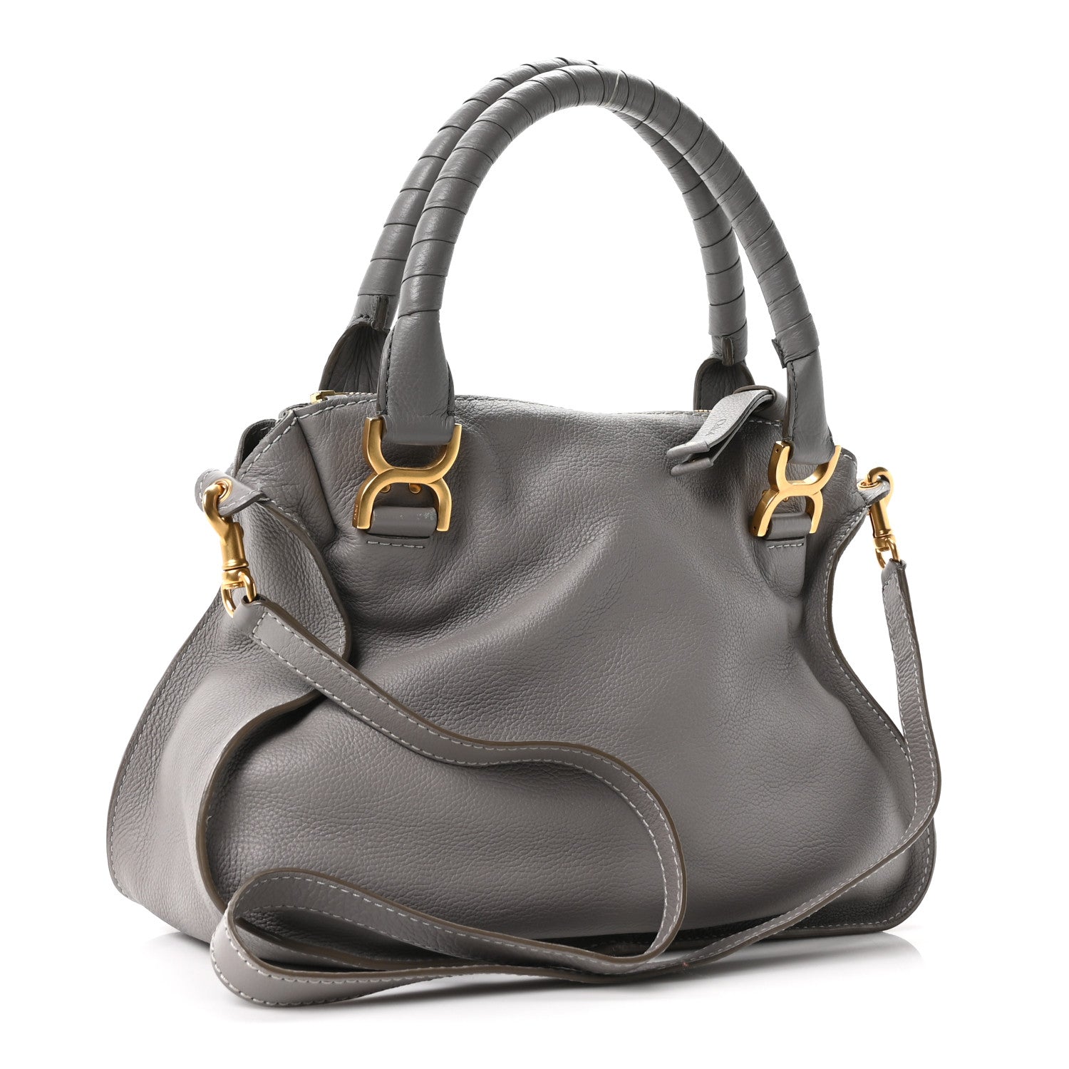 Chloe Calfskin Medium Marcie Satchel Cashmere Grey 1902956
