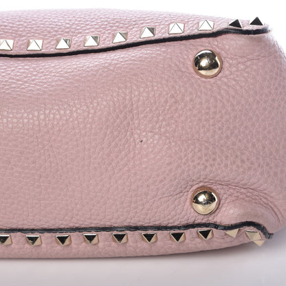 Valentino Garavani Grained Calfskin Small Rockstud Tote Water Rose 15 of 15