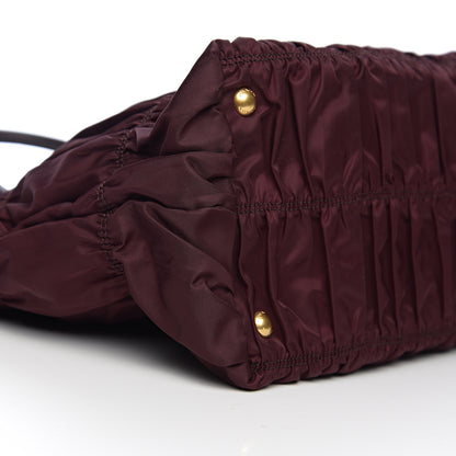 Prada Tessuto Nylon Dressy Gaufre Tote Bordeaux 7 of 8