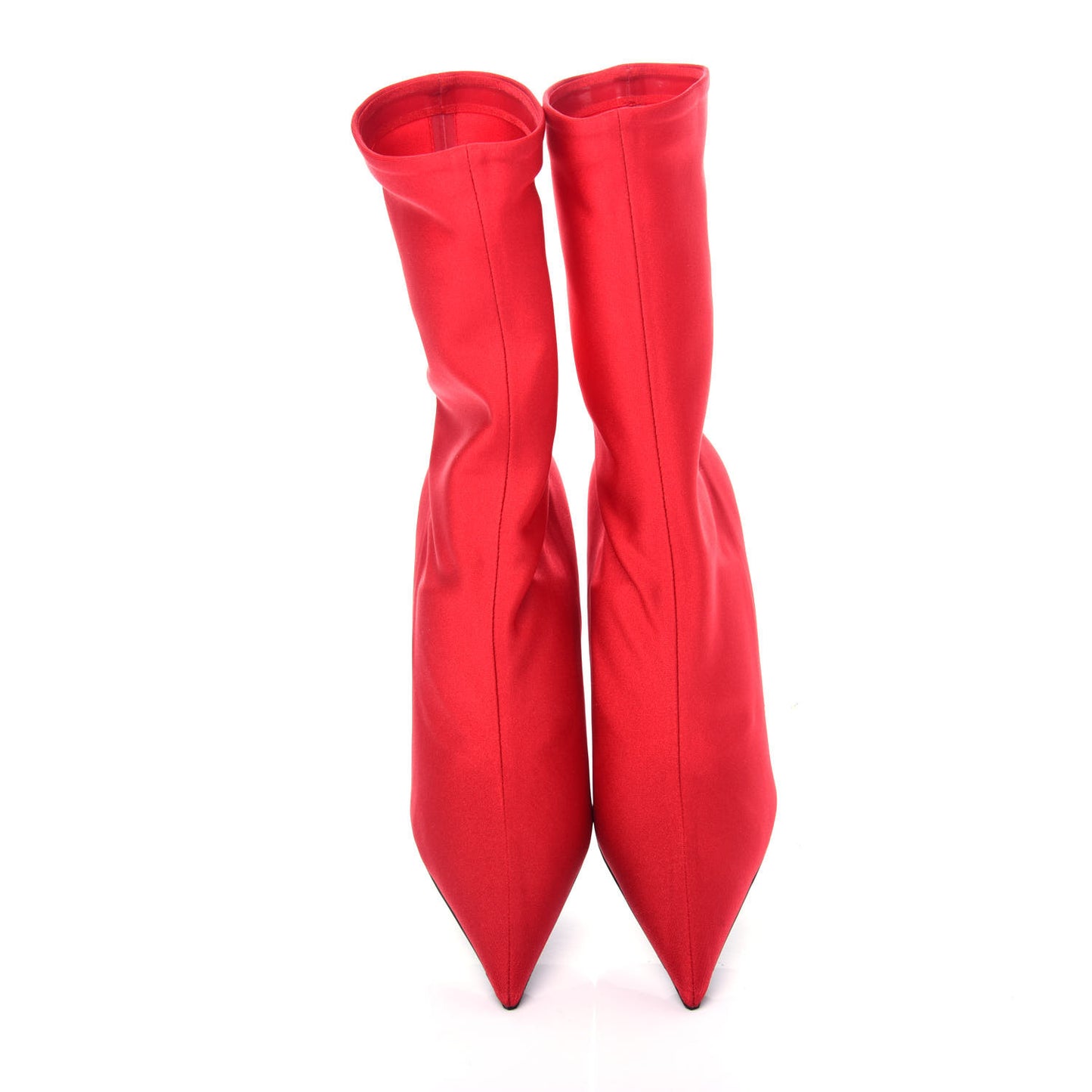 Jersey Crepe Extreme Pointed Toe Knife Booties 39 Rouge