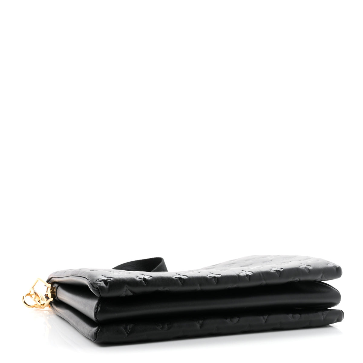 Lambskin Embossed Monogram Coussin MM Black