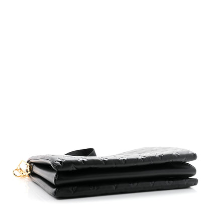 Louis Vuitton Lambskin Embossed Monogram Coussin MM Black 4 of 10