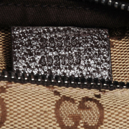 Gucci GG Monogram Web Double Pocket Belt Bag Dark Brown 7 of 8