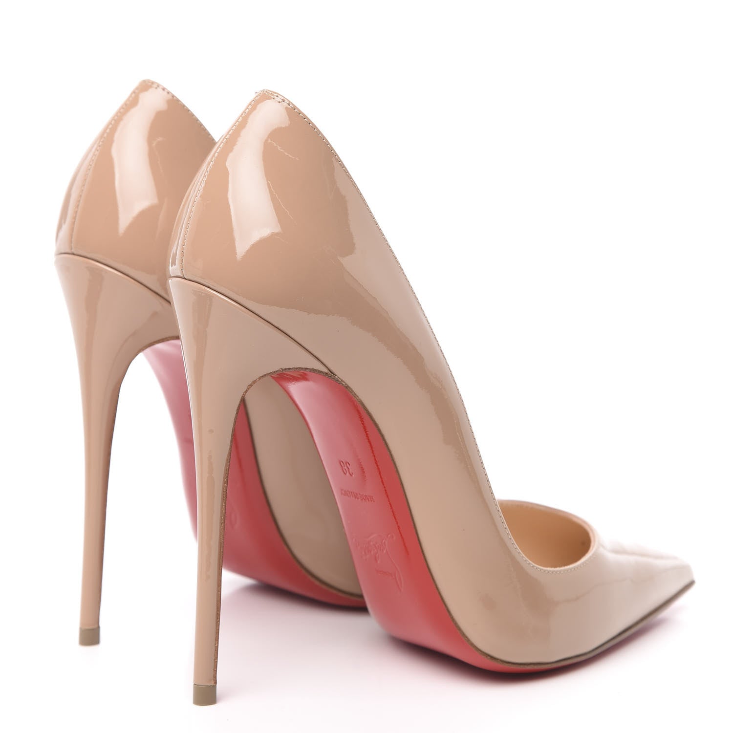 Christian Louboutin Patent So Kate 120 Pumps 38 Nude 4 of 8