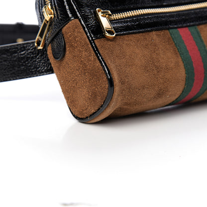 Gucci Suede Small Ophidia Belt Bag 85 34 Brown 8 of 9