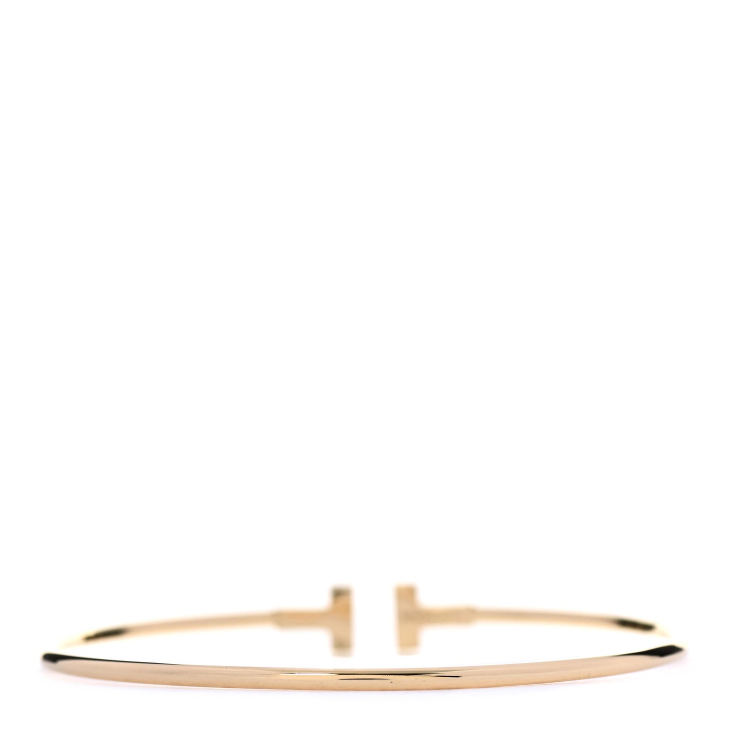 18K Yellow Gold Narrow T Wire Bracelet