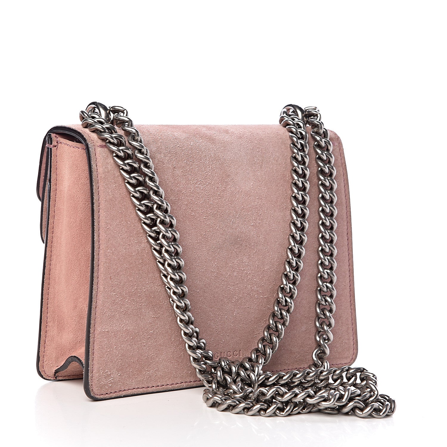 Gucci Suede Mini Dionysus Shoulder Bag Pink 3 of 13