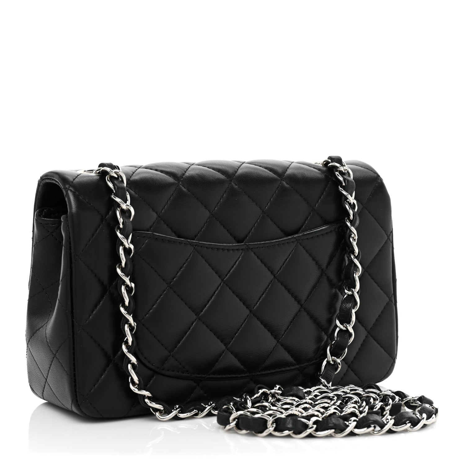 Chanel Lambskin Quilted Mini Rectangular Flap Black 3 of 19