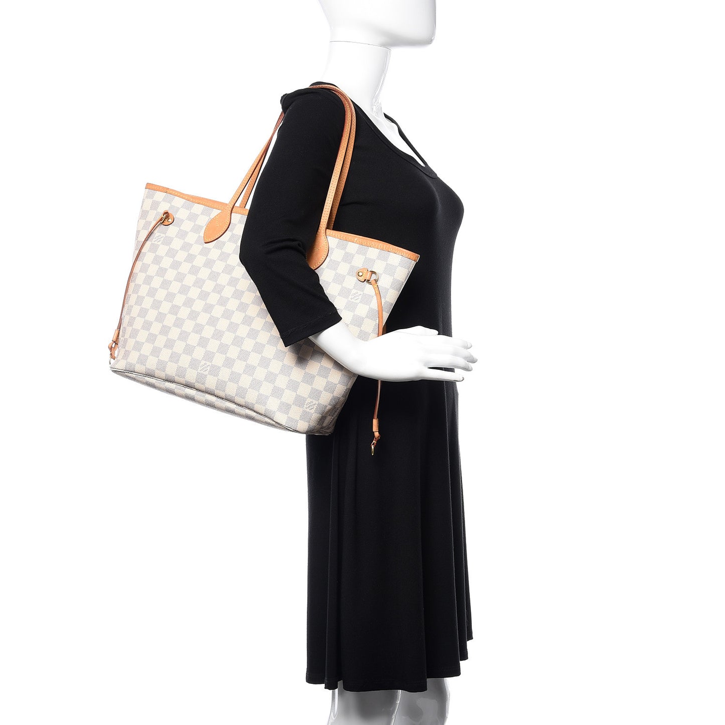 Damier Azur Neo Neverfull MM Rose Ballerine