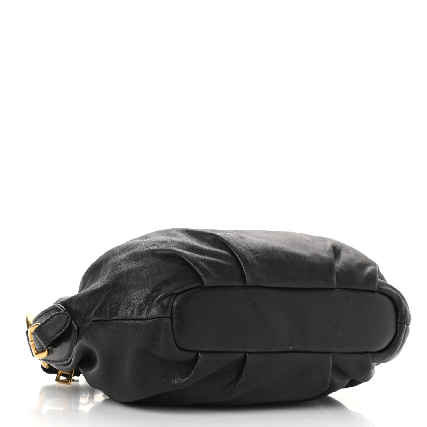 Soft Calf Pleated Hobo Black