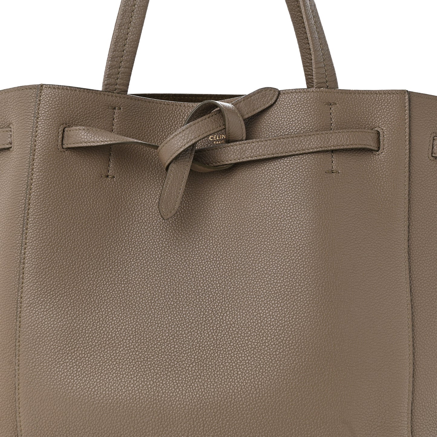 Soft Grained Calfskin Medium Belt Cabas Phantom Taupe