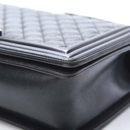 Chanel Calfskin Quilted New Medium Boy Flap Black 9 of 16