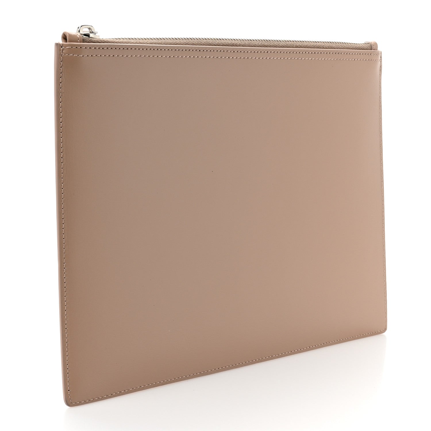 Alaia Calfskin Laser Cut Logo Pouch Sable 3 of 12