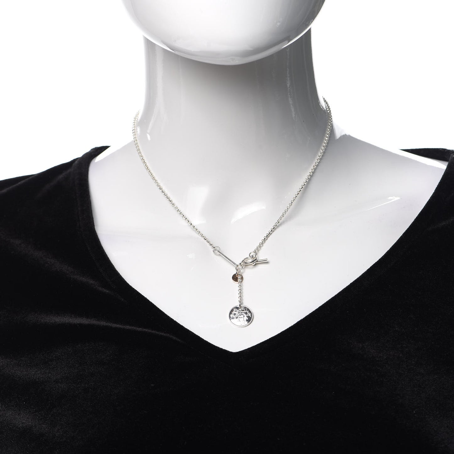 Sterling Silver 18K Rose Gold PM Ex-Libris Pendant Necklace