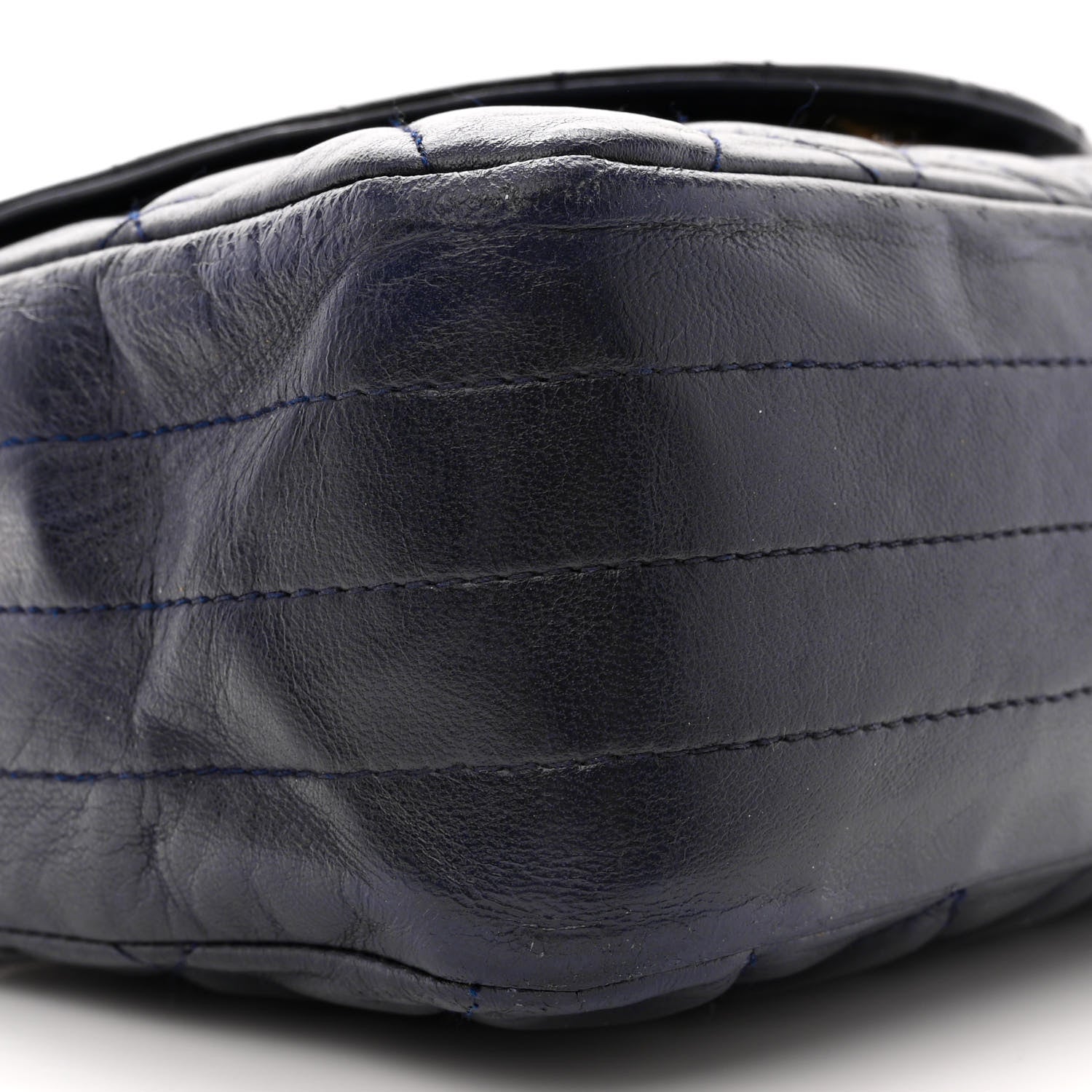 Chanel Lambskin Quilted Round Flap Navy 9 of 12