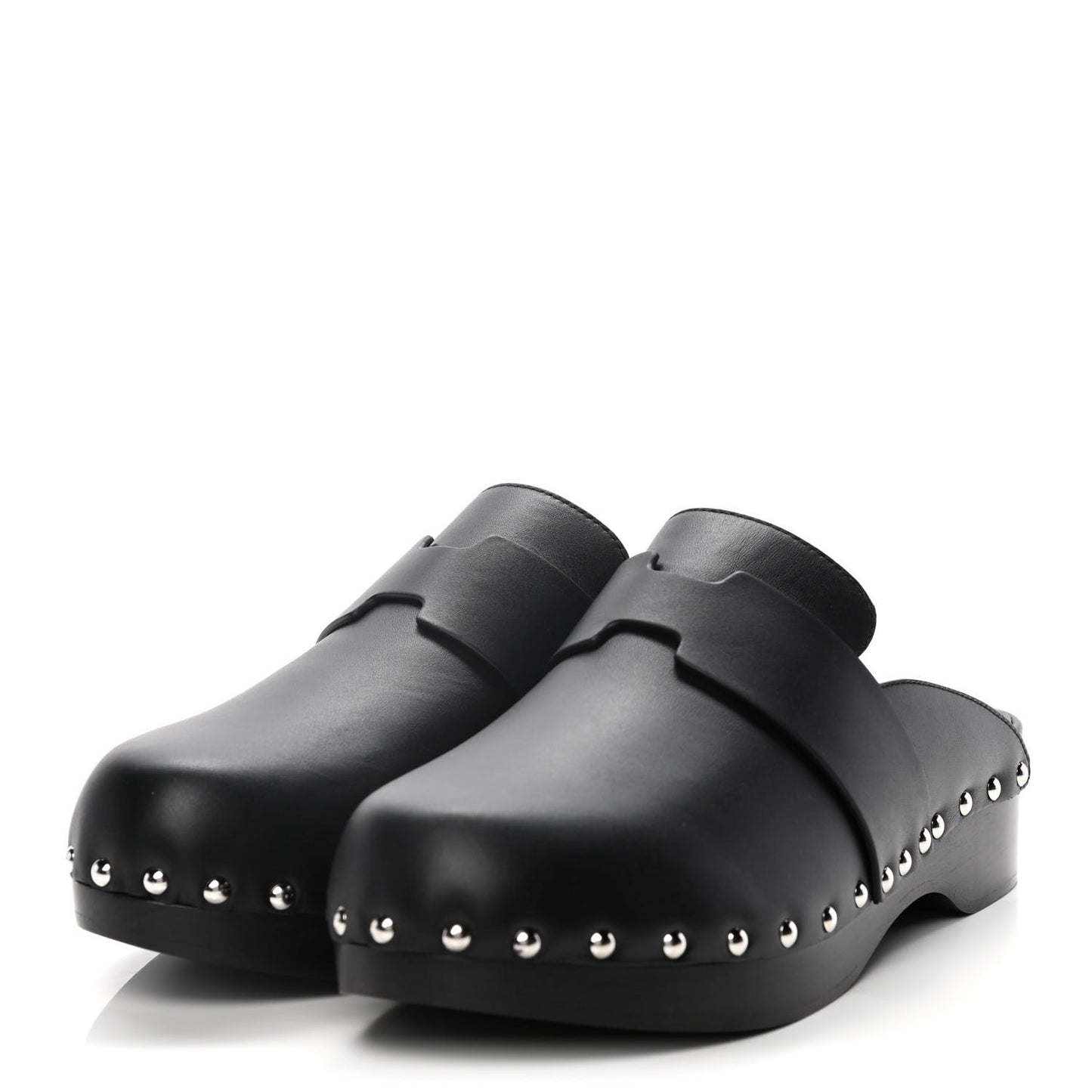Calfskin Calya Mules 39 Black