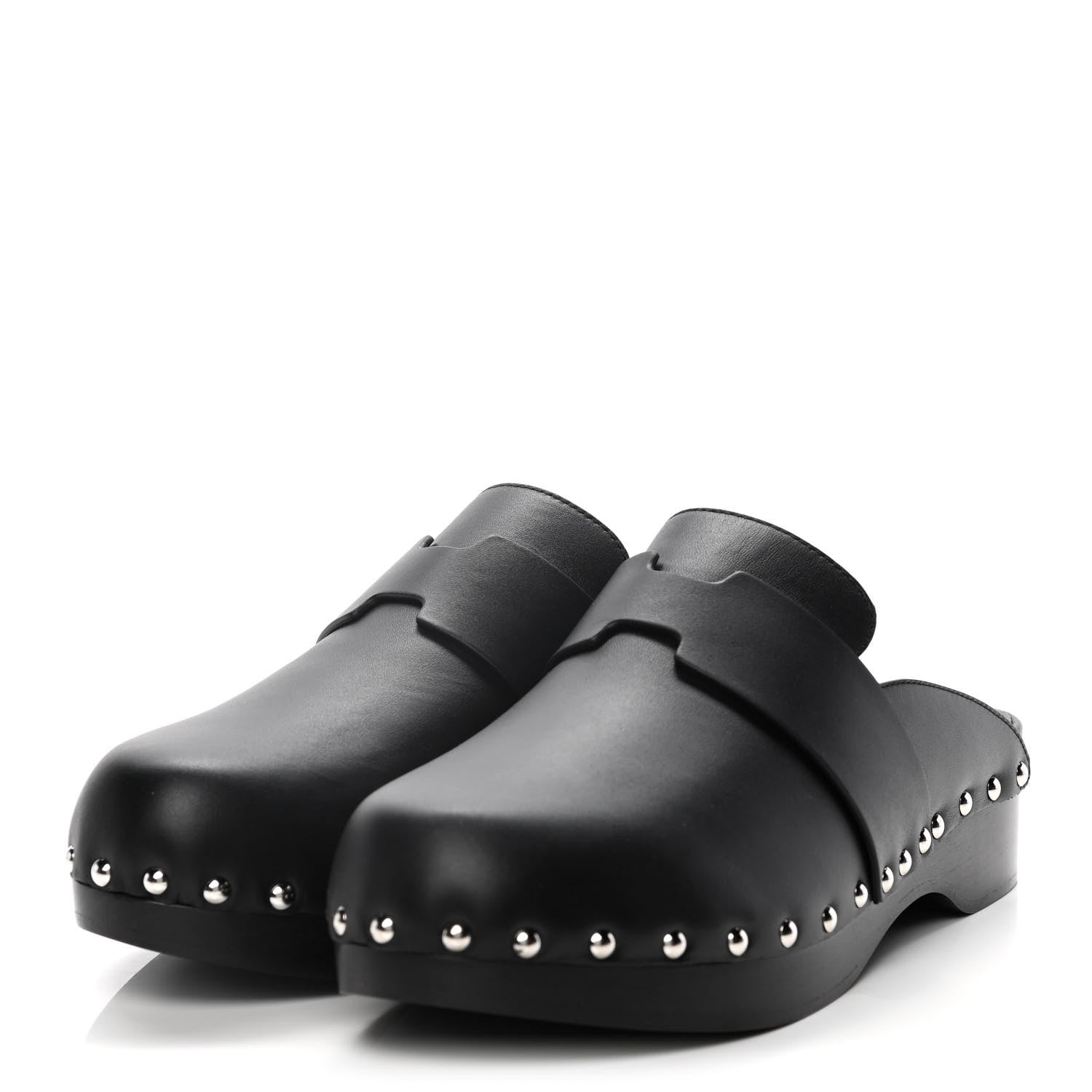 Hermes Calfskin Calya Mules 39 Black 3 of 15