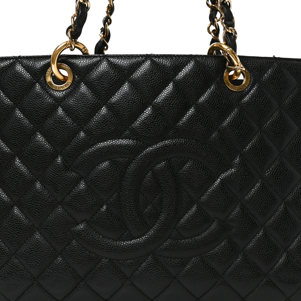 Caviar Quilted XL Grand Shopping Tote GST Black