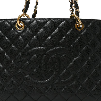 Chanel Caviar Quilted XL Grand Shopping Tote GST Black 8 of 10
