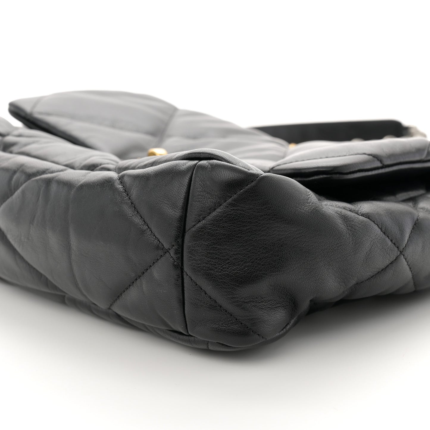 Goatskin Quilted Large Chanel 19 Flap Black