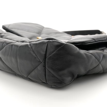Chanel Goatskin Quilted Large Chanel 19 Flap Black 10 of 10