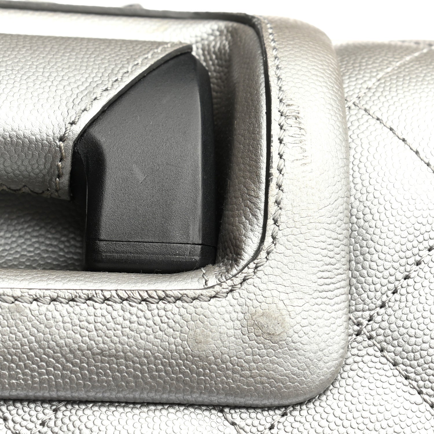 Chanel Metallic Caviar Quilted Coco Case Trolley Silver 10 of 13