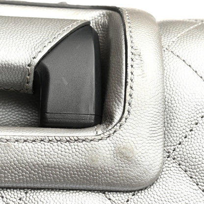 Chanel Metallic Caviar Quilted Coco Case Trolley Silver 10 of 13