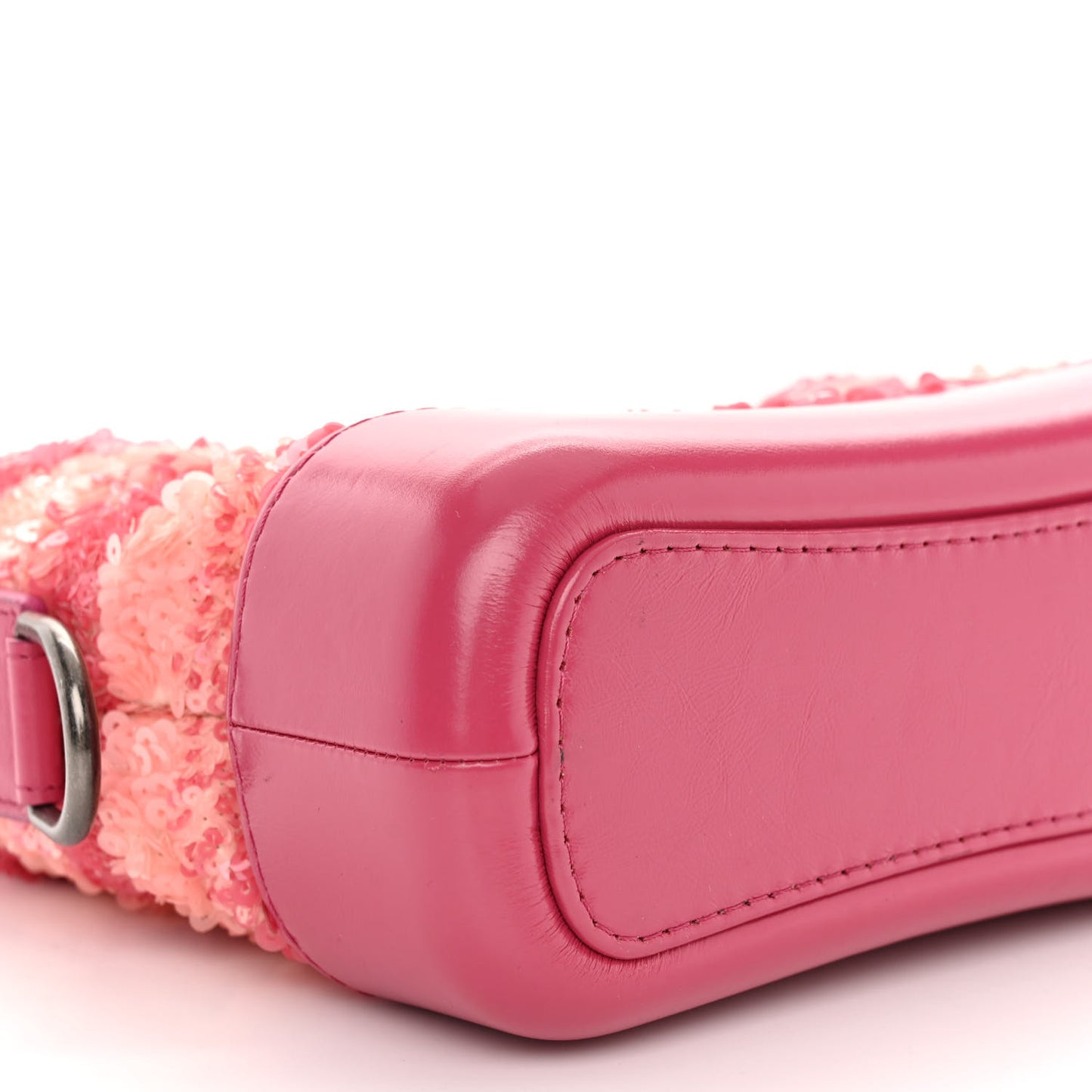 Sequin Calfskin Small Gabrielle Hobo Pink