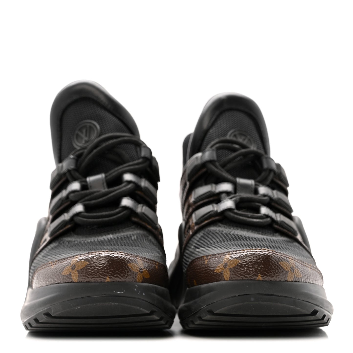 Calfskin Patent Monogram LV Archlight Sneakers 36 Black