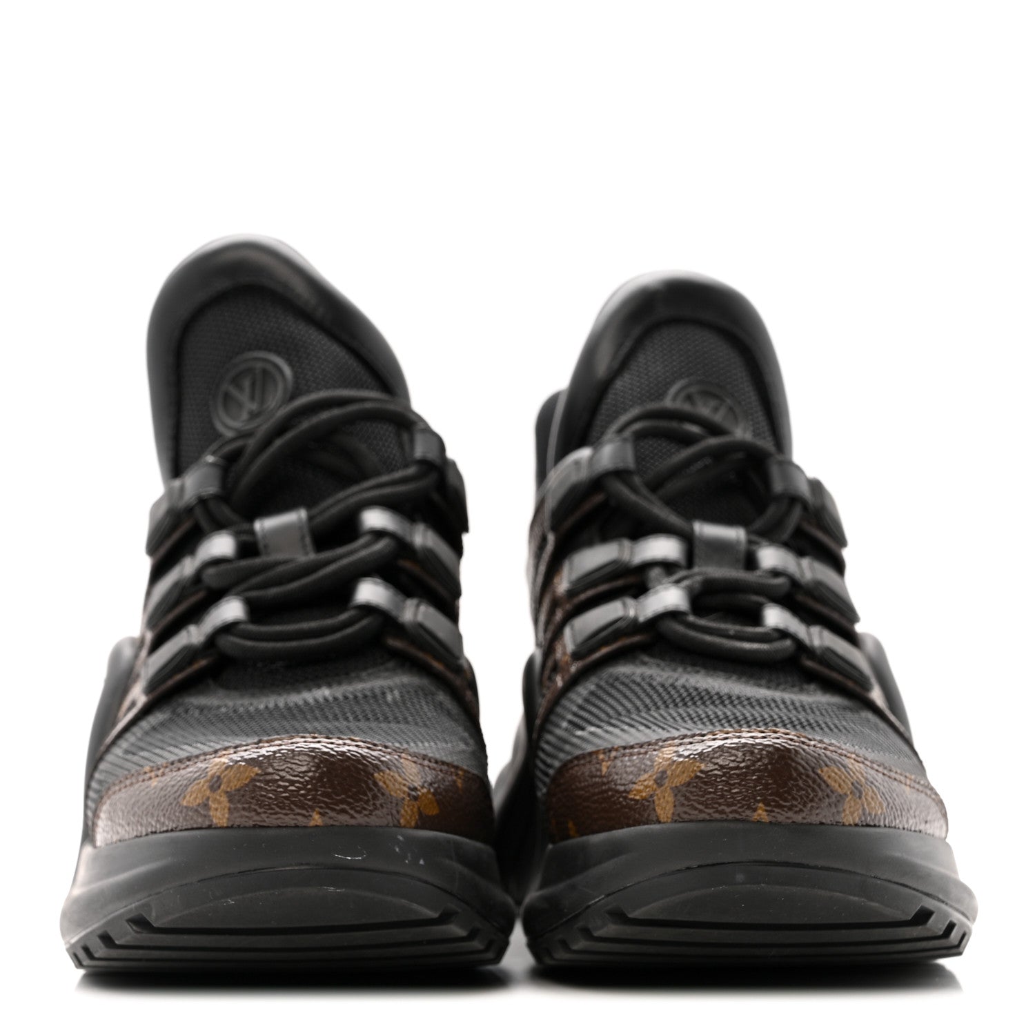 Louis Vuitton Calfskin Patent Monogram LV Archlight Sneakers 36 Black 3 of 14