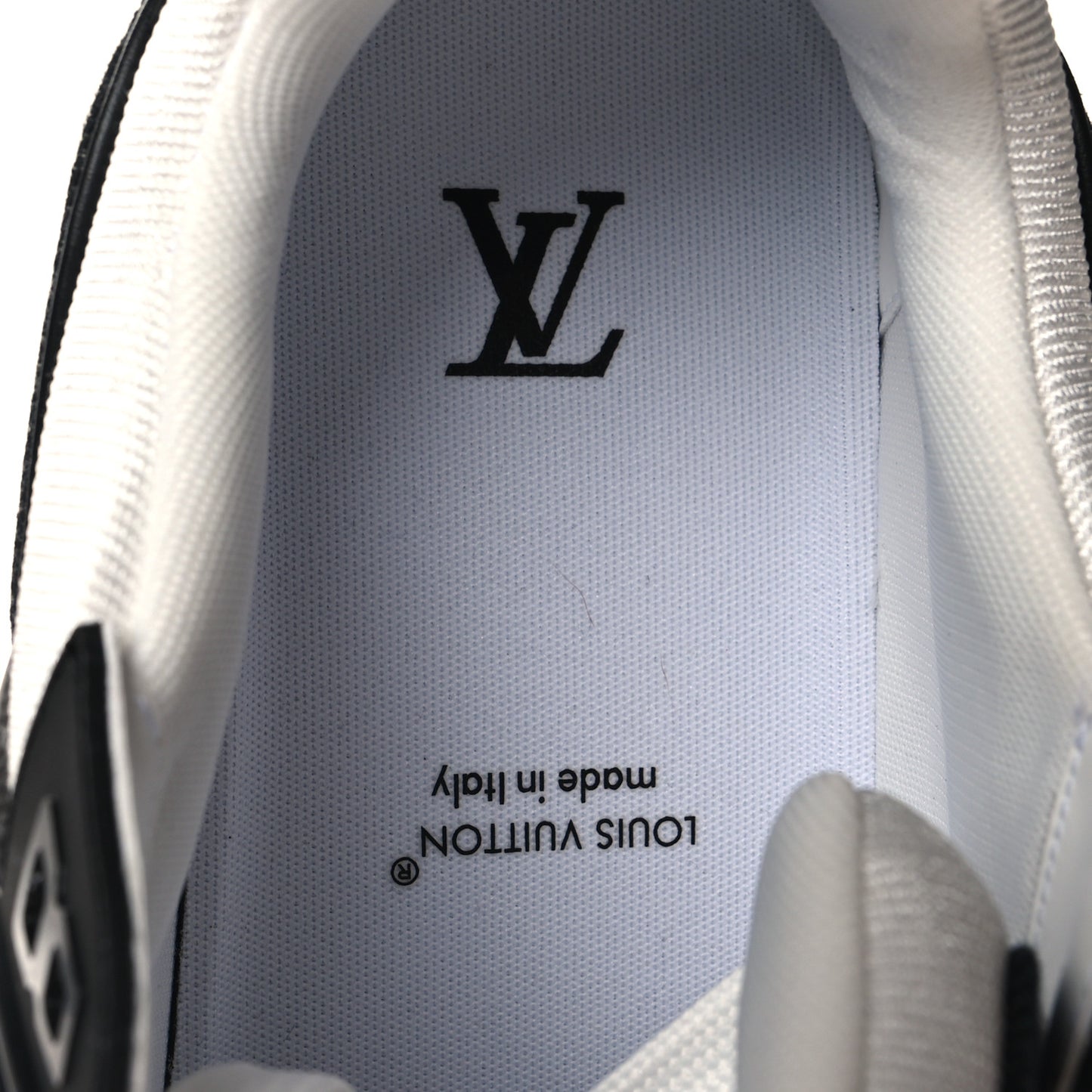 Calfskin Monogram Denim Mens LV Trainer Sneakers 10 Black