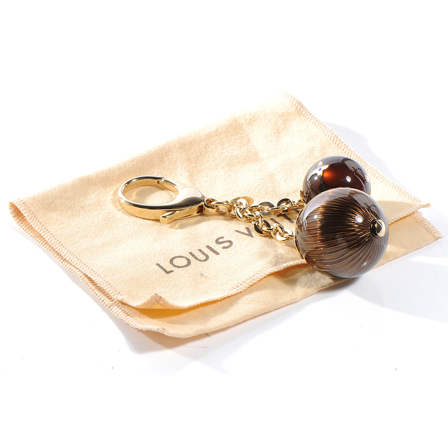 Louis Vuitton Monogram Ball Charm Key Chain Brown 7 of 7
