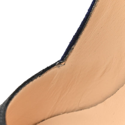 Christian Louboutin Suede Grosgrain Lavalliere 100 Pumps 37.5 Indigo Black 9 of 11