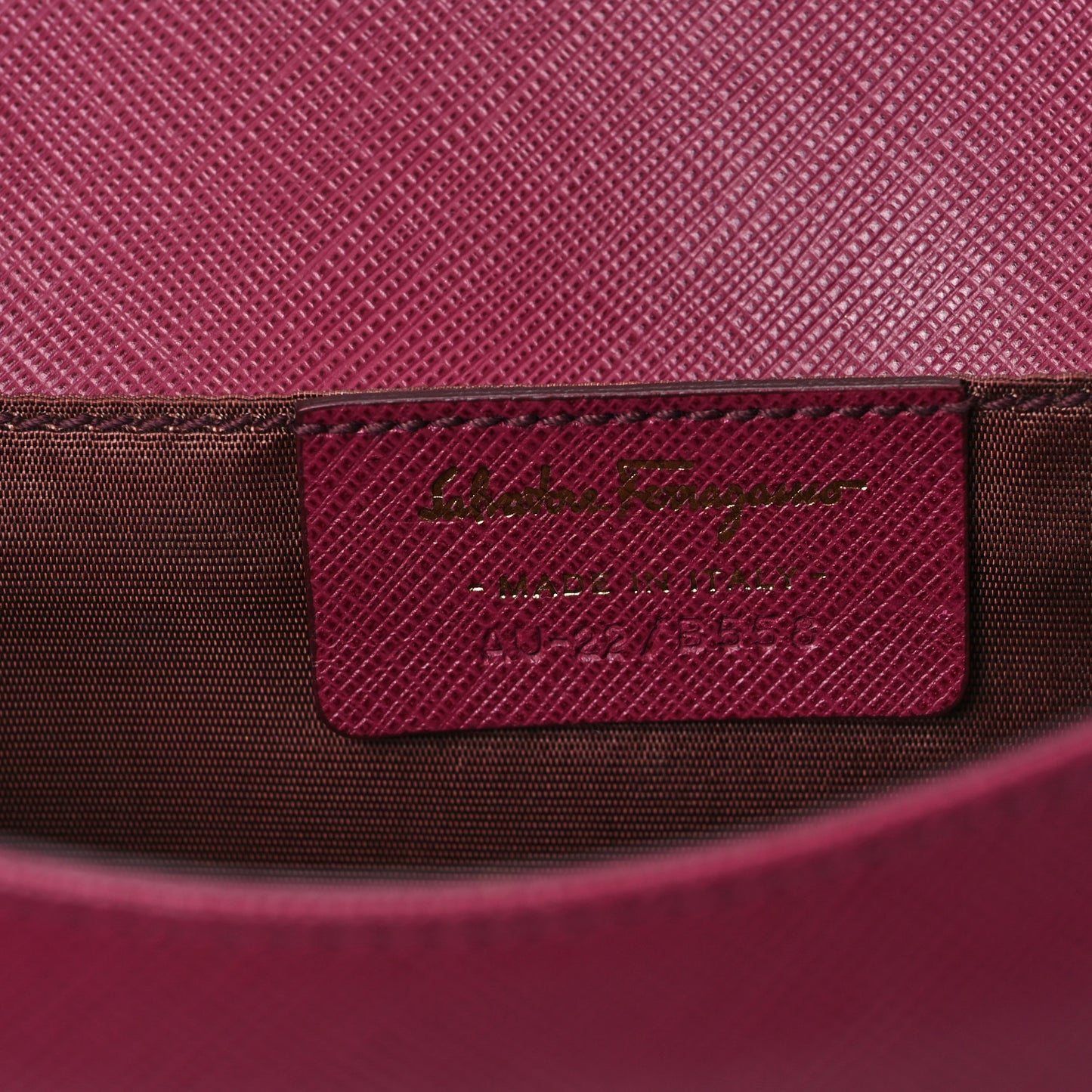 Hammered Calfskin Mini Miss Vara Bow Chain Bag Sangria