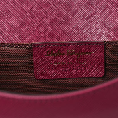 Salvatore Ferragamo Hammered Calfskin Mini Miss Vara Bow Chain Bag Sangria 6 of 11