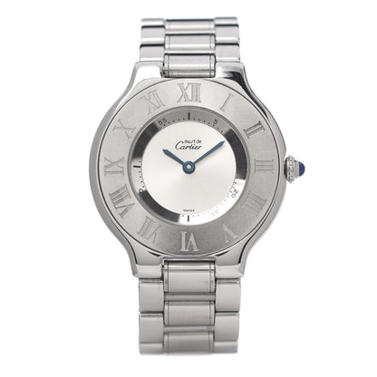 Cartier Stainless Steel 31mm Must De 21 Quartz Watch 1 of 6