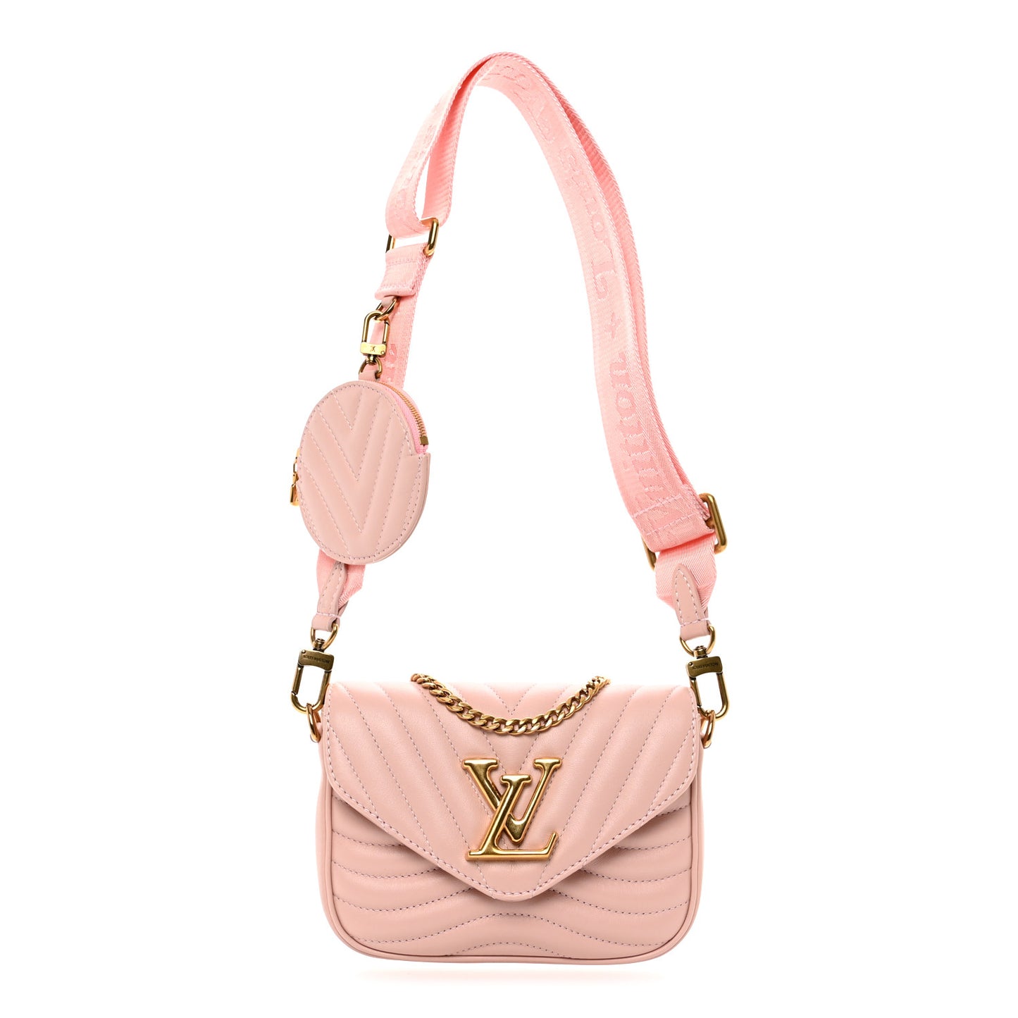 Calfskin New Wave Multi Pochette Rose Ballerine