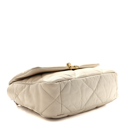 Chanel Lambskin Quilted Medium Chanel 19 Flap Light Beige 4 of 11
