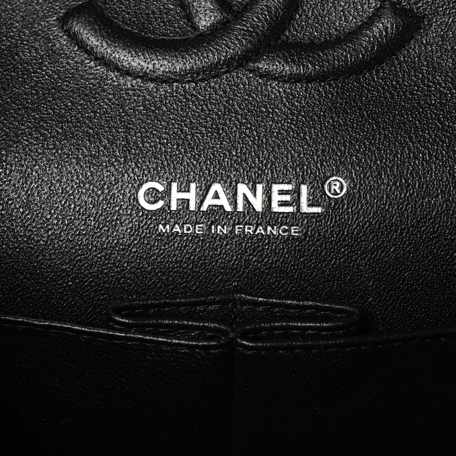 Chanel Shiny Crumpled Calfskin Quilted Medium Double Flap So Black 6 of 11