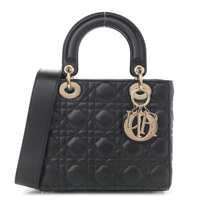 Christian Dior Lambskin Cannage Small Lucky Badges My Lady Dior Black 1 of 11